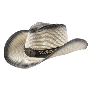 Strå cowboyhatt Vit / Kan justeras