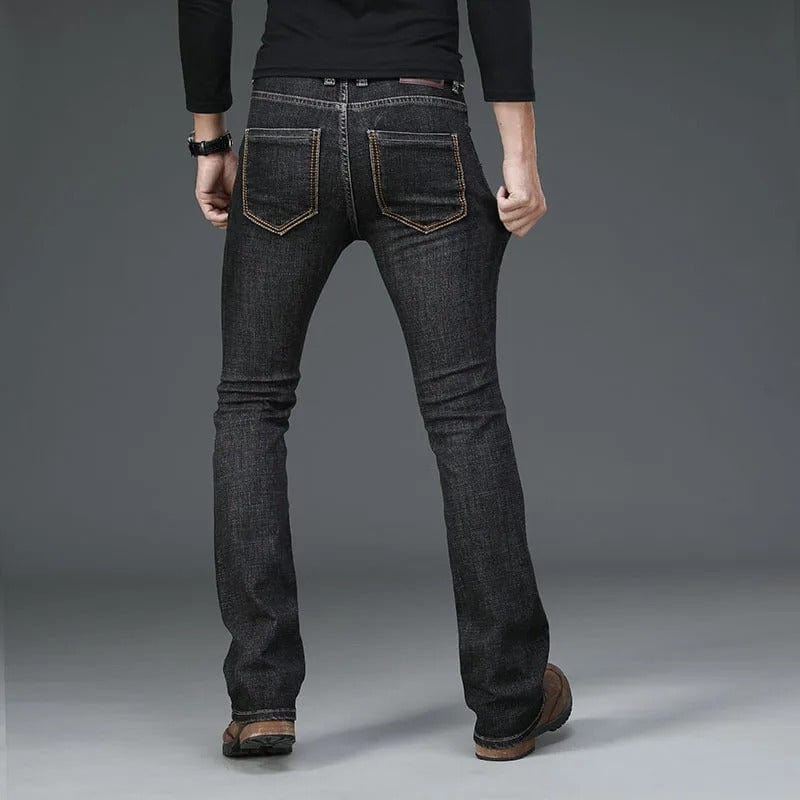 Svarta bootcut jeans herr