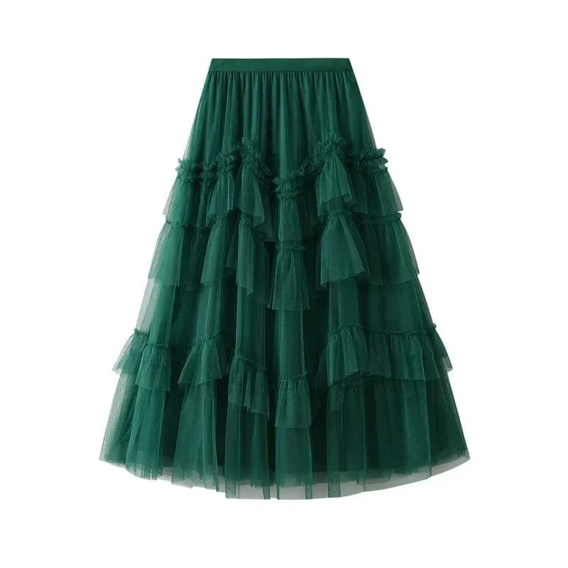 Tutu kjol dam Djupt grön / One Size