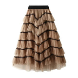 Tyllkjol med svarta kontrastband Khaki / One Size