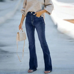 Utsvängda jeans dam