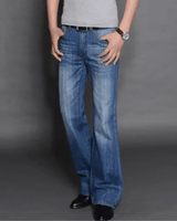 Utsvängda jeans herr Ljusblå / 27