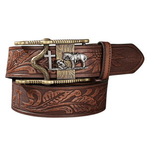 Vintage Cowboybälte herr Mörkbrun / 120cm