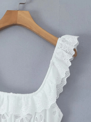 Vit klänning broderi anglaise