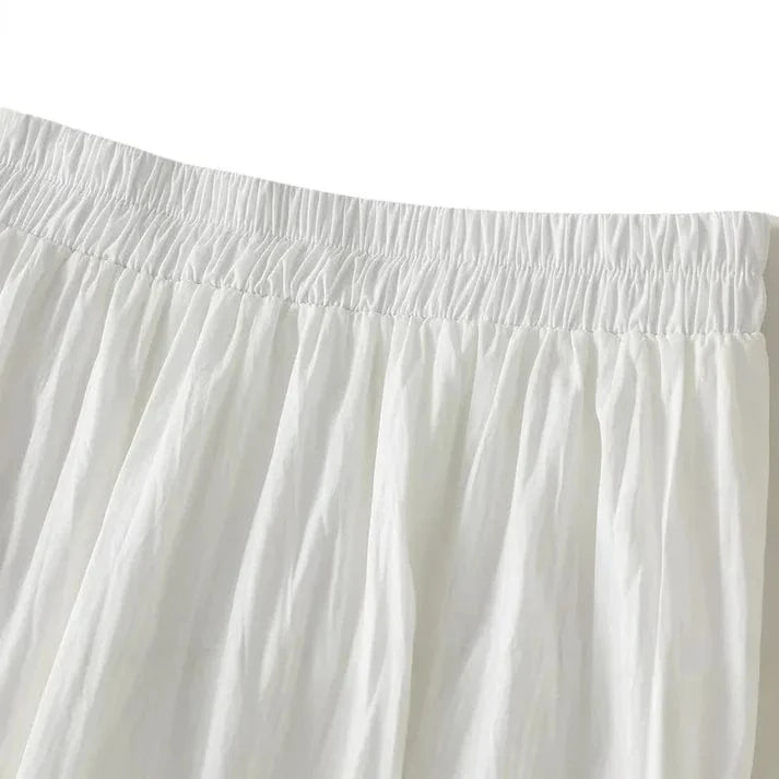Vit lång kjol Vit / One Size