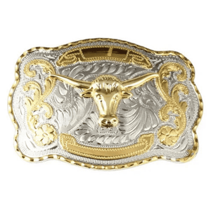 Western Bältesspännen Guld Silver Djur och Naturmotiv