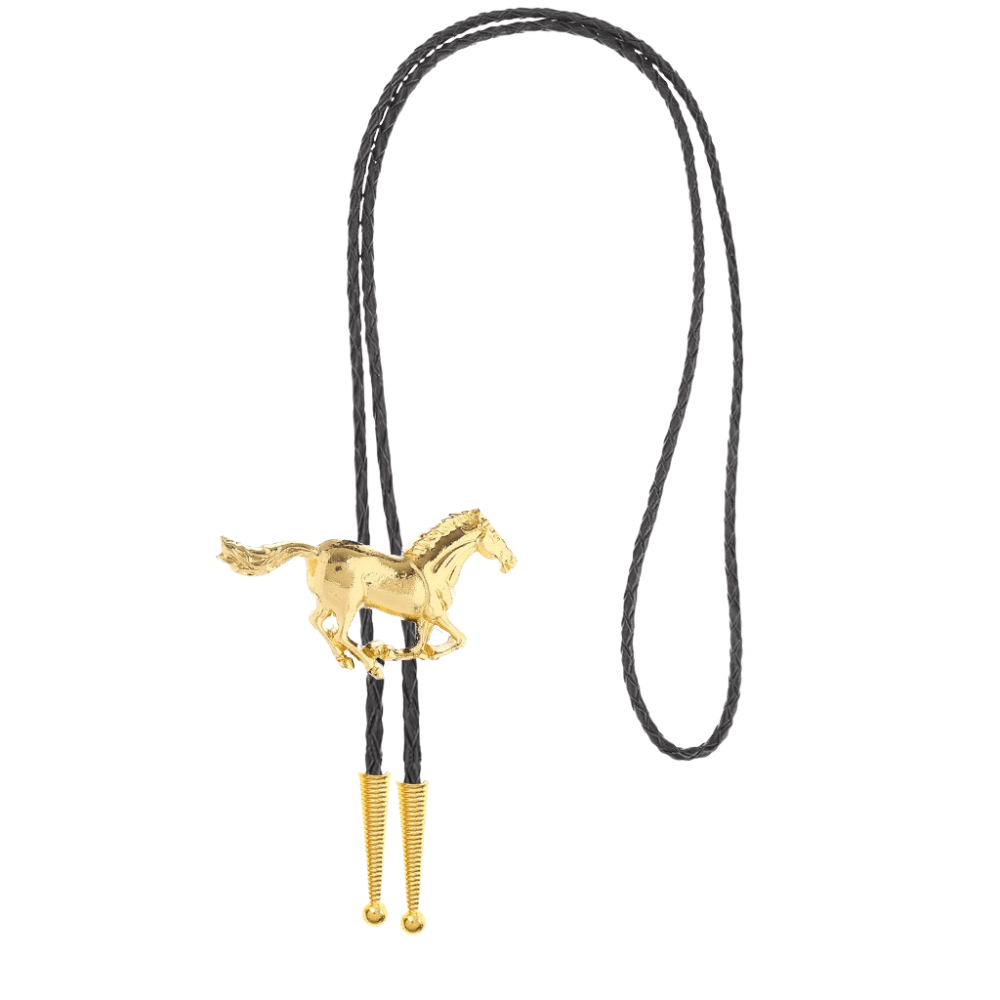Western Bolo Tie med galopperande häst
