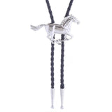 Western Bolo Tie med galopperande häst Silver
