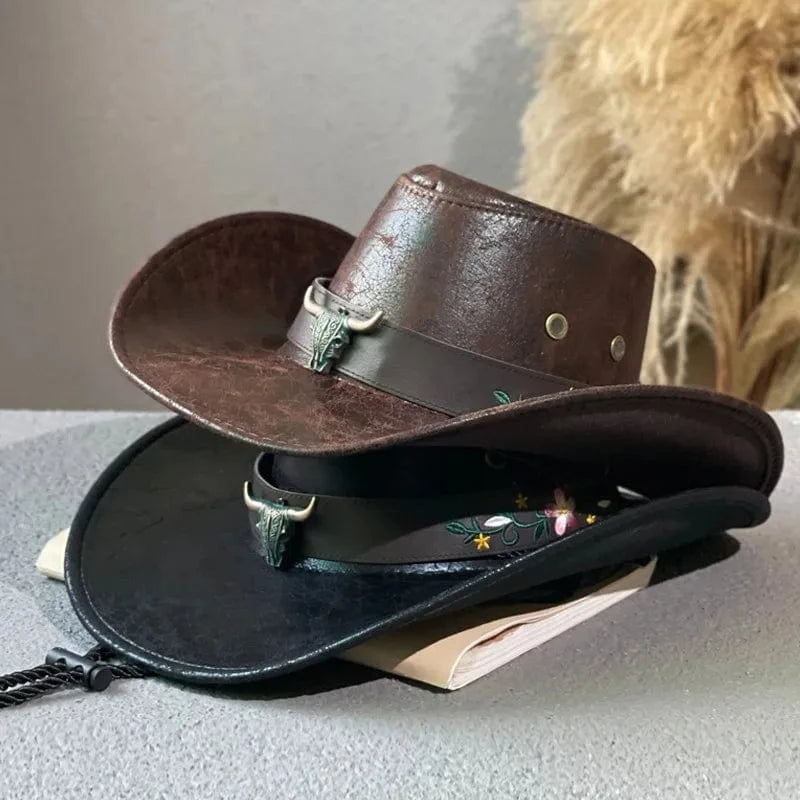 Western Cowboyhatt Oxhuvud