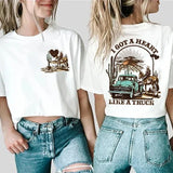Western T-shirt för dam "I Got a Heart Like a Truck" Vit / XS