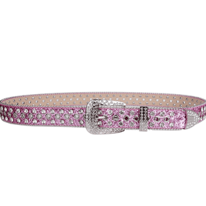 Westernbälte Silverfärgat med Strass och Nitar