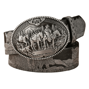Westernbälte silverspänne Svart / 120cm