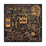 Wild west bandana Svart och gul