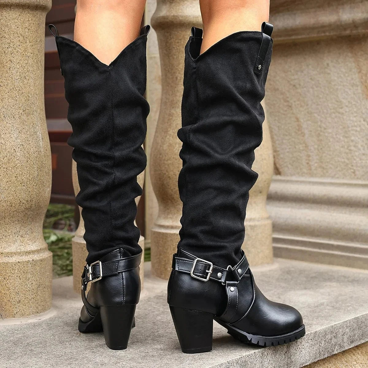 Slouch western boots
