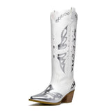 Vita och Silverfärgade Cowgirl Boots Vit / 36